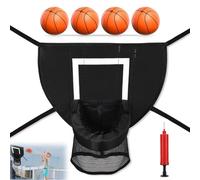 VEGOATY Mini trampolín canasta de baloncesto para interiores: canasta de baloncesto, cama elástica, accesorios con 4 pelotas de baloncesto y 1 bomba, trampolín de baloncesto para niños y adultos