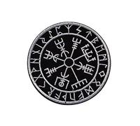 Vegvisir, pagano, folk, vikingos, islandés, runas, magia, hechizos, metal negro, vikingo, burzum, Otyg, adorno, Drakkar1 bordado para planchar
