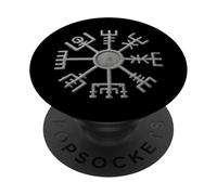 Vegvisir: Viking Compass Celtic Nordic Mythology Valhalla PopSockets PopGrip Adhesivo