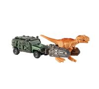 Veh culo y figura MATCHBOX JURASSIC WORLD DINO TRANSPORTERS TYRANNO-HAULER