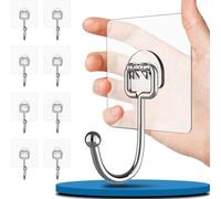 Vehepeay 8 Piezas Gran Ganchos Adhesivos para Pared (máximo 20 KG), Fuerte Gancho Adhesivo para Abjetos Grandes, Ganchos para Colgar Ideal para Baño,Cocina y Salón