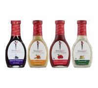 Veher Skinnygirl - Paquete variado de aderezos para ensaladas, incluye vinagreta balsámica, dijon de miel, vinagreta de frambuesa y semillas de amapola, botellas de 8 onzas