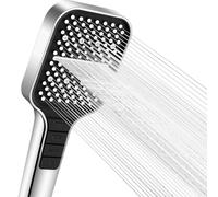 VEHHE Shower Head Water Saving, Shower Head Rain Shower with 8 Jets, Large Shower Head Pressure Increasing(Silver)