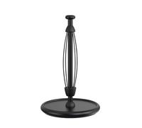 VEHHE Soporte para toallas de papel con base pesada, soporte para toallas de papel con una sola mano con función de amortiguación y almohadilla antideslizante de EVA para baño y cocina (negro)