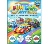 Vehicle Activity Book for Kids: Fun Cars, Trucks, Trains & Airplanes with Coloring, Mazes, Dot to Dot and Puzzles for Boys & Girls