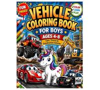 Vehicle Coloring Book for Kids: Fun Cars, Trucks, Bikes & More for Creative Coloring