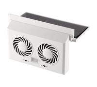 Vehicle Cooling Amplifier Fans, Solar Powered Exhaust Vent for Car with Head | Easy Installation Circulator for Frontseat Backseat, 5000 RPM ABS Device, Accessory for Adults Families Fr