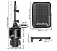 Vehicle Cup Holder Table, Rotating Drink Tray, Car Aid with Adjustable Build, Road Helper with Portable Style, Auto Categoría Holder, Multifuncional Soporte para Taza de Café Agua Aplicación