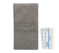 Vehicle License Document Case, Document Card Wallet, PU Leather Organizer Case, Drivers License Wallet with Slim, and Lightweight Design for Drivers License, Business Cards, and Receipts, Gris,