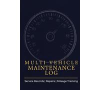 Vehicle Maintenance Log Book: Detailed & Complete Service & Repair Record Organized by Vehicle - Oil Changes, Tires, Repairs, Fuel & Expenses | Covers 3 Vehicles | Cars, Trucks & Motorcycles