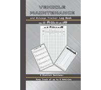 Vehicle Maintenance & Mileage Log Book: Track Fuel, Mileage, and Repairs for 5 Vehicles or 5 Years - Industrial Metal Vehicle Logbook with Motorcycle, Boat, Truck & RV Motif