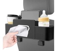 Vehicle Seat Organizer - Integrated Small Caddy for Cabin | Bin with Suspension Clip & Toolless Mounting for Family Trips, SUV, Sedan and Commuters