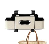 Vehicle Seat Organizer - Integrated Small Caddy for Cabin | Bin with Suspension Clip & Toolless Mounting for Family Trips, SUV, Sedan and Commuters