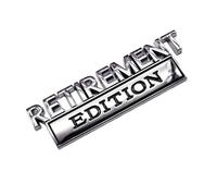 Vehicle Sticker, Commemorative Retirement Edition Decal, 3D Badge with Finish, Exterior Car Decor with Stylish Look, Auto Emblem with Compact Design, Car Upgrade