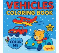 Vehicles coloring book: transport coloring book for kids 3-6 year, elements like-truck, car, concrete mixer