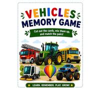 Vehicles Memory Game for Kids Ages 3-6: Cut and Play Matching Game | Fun Learning Activity Book with Cars, Trucks & More (Cut & Play Books)