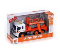 Vehículo de construcción con elevación 1:16 accionamiento naranja