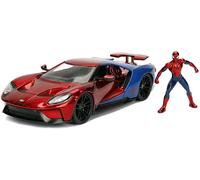 Vehículo De Fundición De Die Cast Ford GT Spider-Man Marvel 2017 1:24