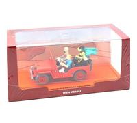 - Vehículo en Miniatura 1/43 - Reproducción del Jeep de Tintín en el País del Oro Negro - Willys MB 1943