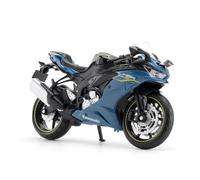 Vehículo Miniatura 1:12 Kawasaki Ninja ZX-6R Aleación Fundida A Presión Modelo De Motocicleta Coche para Hobby Decoración del Hogar Niño Modelo para La Escala(Azul)