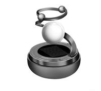 Vehículo para ambientador alimentado por energía solar con diseño de bola de estrella, rotación de 360 grados para una difusión equilibrada de fragancia y uso silencioso (es negro)