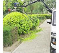 Vehículo recortador de jardín automático inalámbrico, máquina de corte de setos profesional con sistema de prevención de obstáculos, equipo de poda de paisajismo de 360° para grandes áreas al aire