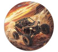 Vehículo Todo Terreno 1000 Piezas Puzzle Redondo, Regalo Niños, Juguetes Descompresión Adultos, Puzzle Grande Difícil, Aliviar Estrés, Rompecabezas Intelectual (67.5x67.5cm)