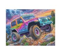 Vehículo Todoterreno arcoíris Puzzles 500 Piezas Moderno Creativo Rompecabezas Familiar para Adultos 3D Maquetas Construir Aliviar Estrés Decorativo 500 PCS