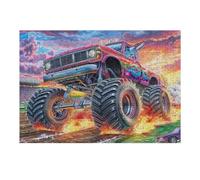 Vehículo Todoterreno Campo fangoso Puzzle 300 Piezas Estera Portátil 3D Rompecabezas Familiar para Hombres Y Mujeres Aliviar Estrés Decoración Hogar 300 PCS
