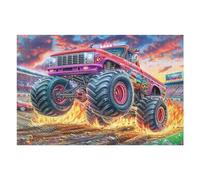 Vehículo Todoterreno Campo fangoso Puzzles 1000 Piezas Obra De Arte 3D Familiar Rompecabezas para Adultos Aliviar Estrés Decoración Hogar Moderno DIY 1000 PCS