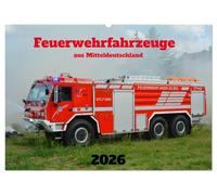 Vehículos de emergencia de Sajonia y Sajonia-Anhalt (calendario de pared 2026 DIN A2 horizontal), calendario mensual CALVENDO