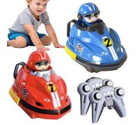 Vehículos de expulsión RC: juguetes de choque, vehículos de combate | Juego de controlador , modo de expulsión activado por impacto, luces de sonido coloridas con escenario de juego navideño para