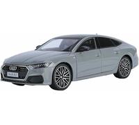 Vehículos Metal Fundido presión 1:24 para Audi Q5 A7 R8 V10 Serie aleación para Modelo Coche Sonido simulación estática Retroceso colección(A7 Gray)
