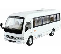 Vehículos Metal Fundido presión 1:24 para Toyota Coaster Bus Modelo Coche aleación simulación estática vehículo para coleccionar exhibir Pasatiempos Regalos(Blanco)