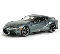 Vehículos Metal Fundido presión 1:24 para Toyota Gr Supra Modelo Coche aleación vehículo simulación estática para coleccionar exhibir Pasatiempos Regalos(Cromo)