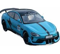Vehículos Metal Fundido presión 1:24 para Xiaomi Su7 Ultra Track Edition Coche aleación maqueta Sonido vehículo simulación estática Retroceso Regalo coleccionistas(Blue Modified Edition)