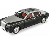 Vehículos Metal Fundido presión Escala 1:18 y 1:24 para Rolls-Royce Phantom Autos Lujo Auto aleación maqueta Sonido e iluminación Vehículo estático Retroceso Regalo(1:18 Silver)