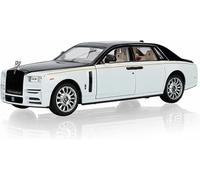 Vehículos Metal Fundido presión Escala 1:18 y 1:24 para Rolls-Royce Phantom Autos Lujo Auto aleación maqueta Sonido e iluminación Vehículo estático Retroceso Regalo(1:24 White)