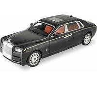 Vehículos Metal Fundido presión Escala 1:18 y 1:24 para Rolls-Royce Phantom Autos Lujo Auto aleación maqueta Sonido e iluminación Vehículo estático Retroceso Regalo(1:18 Black)