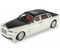 Vehículos Metal Fundido presión Escala 1:18 y 1:24 para Rolls-Royce Phantom Autos Lujo Auto aleación maqueta Sonido e iluminación Vehículo estático Retroceso Regalo(1:18 White)