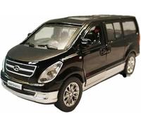 Vehículos Metal Fundido presión para Hyundai H-1 Grand para Starex Mpv Modelo Coche Escala 1:32 simulación dinámica Juguete aleación exhibición Regalo(Negro)