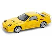 Vehículos Metal Fundido presión para Mazda Rx7 Coche Deportivo clásico Escala 1:32 Modelo simulación dinámica Juguete aleación Regalo(Amarillo)
