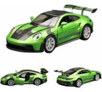 Vehículos Metal Fundido presión para para Porsche 911 992 GT3 RS Coche Deportivo Escala 1:36 Modelo simulación dinámica Juguete aleación Regalo exhibición(Verde)