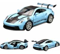 Vehículos Metal Fundido presión para para Porsche 911 992 GT3 RS Coche Deportivo Escala 1:36 Modelo simulación dinámica Juguete aleación Regalo exhibición(Azul)