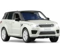 Vehículos Metal Fundido presión para Range Rover Sports SUV Escala 1:32 Modelo Coche aleación simulación dinámica Juguete Regalo exhibición(Plata)