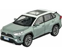 Vehículos Metal Fundido presión para Toyota para RAV4 SUV clásico Modelo Coche Escala 1:32 simulación dinámica Juguete aleación Regalo exhibición(Cromo)
