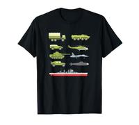 Vehículos Militares Tanques Aviones Amante Niños y Niñas Camiseta