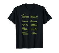 Vehículos Militares Tanques Aviones Amante Niños y Niñas Camiseta