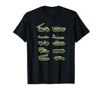 Vehículos Militares Tanques Aviones Amante Niños y Niñas Camiseta
