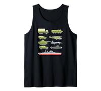 Vehículos Militares Tanques Aviones Amante Niños y Niñas Camiseta sin Mangas